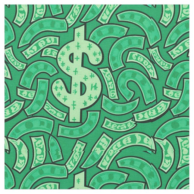 Zeichen für grünen Dollar Stoff (Nahaufnahme)