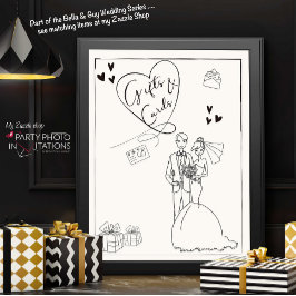 Zeichen für Hochzeitsgeschenke und Karten Poster