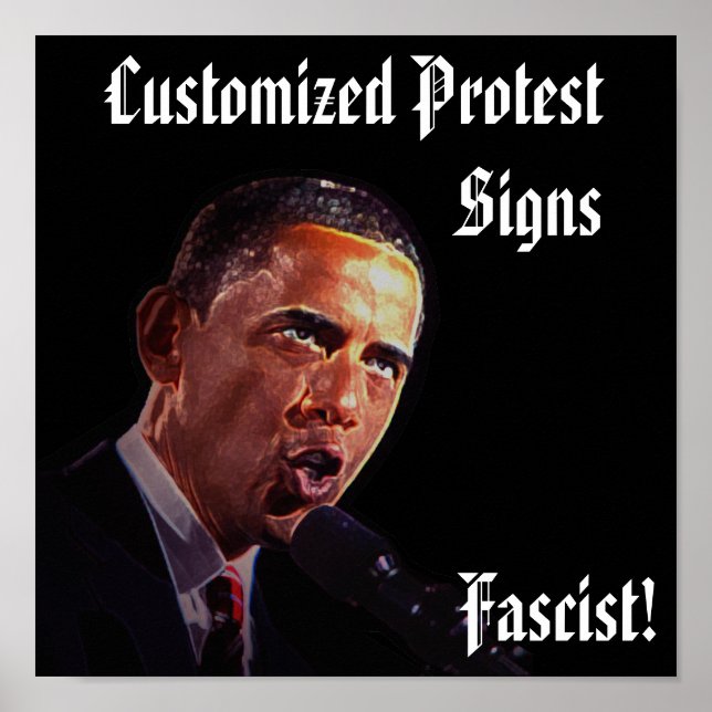 Zeichen für kundenspezifische Proteste Poster (Vorne)