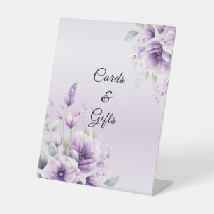 Zeichen für Lila Blumentabletten Sockelschild