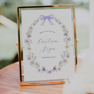 Zeichen für lila Wildblume beim Zeichnen von benut Poster