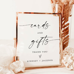 Zeichen für Minimalistische Karten und Geschenke   Poster