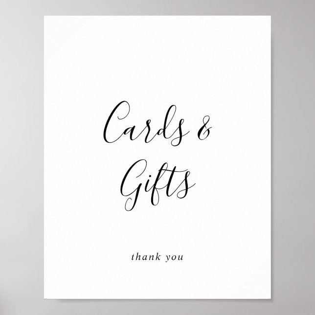 Zeichen für Minimalistische Karten und Geschenke Poster (Vorne)