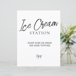Zeichen für Minimalistisches Brautparty Eiscreme