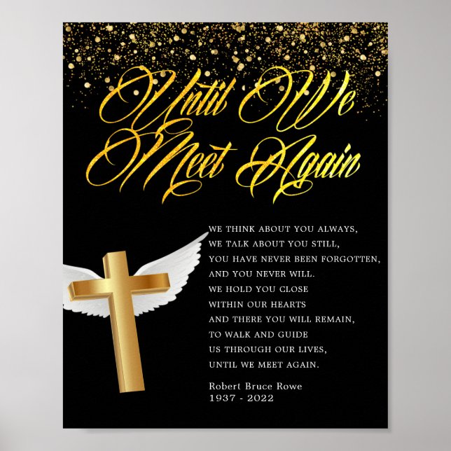 Zeichen für religiöse Beerdigung Poster (Vorne)
