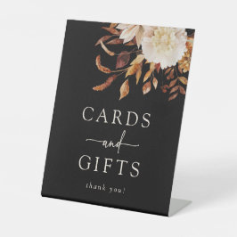 Zeichen für schwarze Herbstkarten Sockelschild