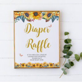 Zeichen für Sonnenblumen Poster