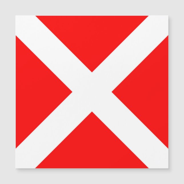 Zeichen für vier nautische Alphabete Magnetkarte (Vorderseite)