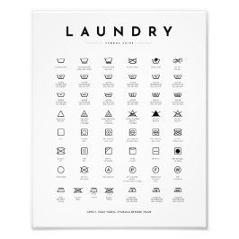 Zeichen für Wäschesymbole Fotodruck