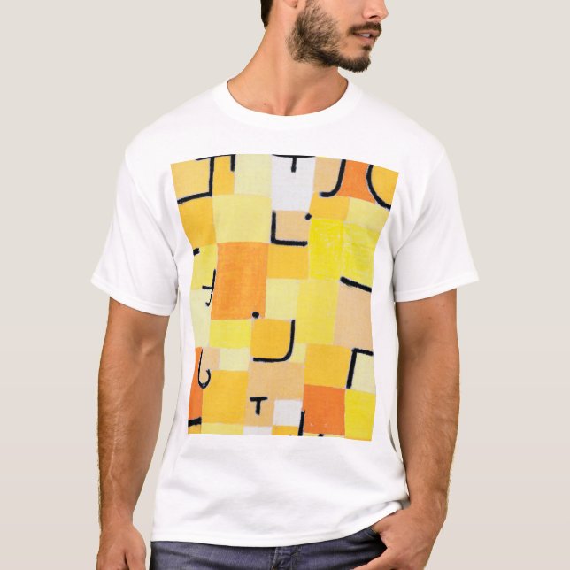 Zeichen in Gelb, Paul Klee T-Shirt (Vorderseite)