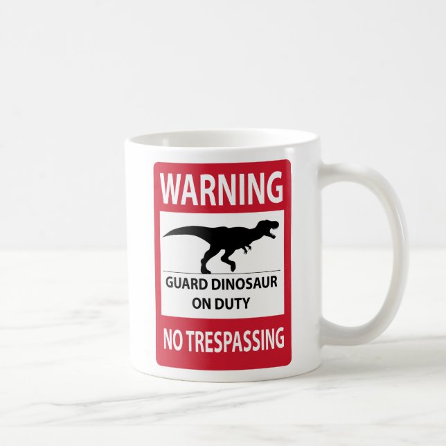 Zeichen "Kein Übertritt" (T-Rex) Kaffeetasse (Rechts)