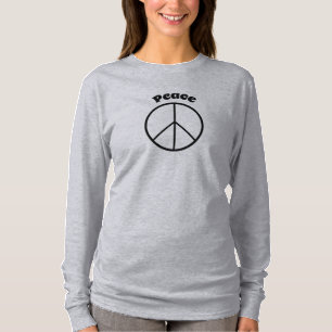 Zeichen-Retro T-Shirt der Frauen Friedens