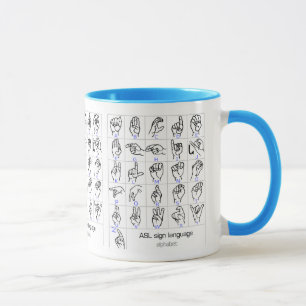 ZEICHEN-SPRACHalphabet-Tasse Tasse