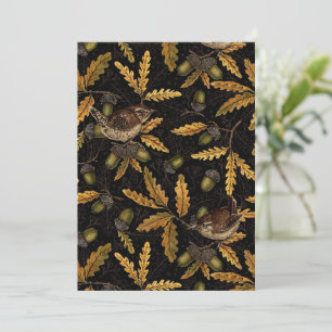 Zeichen und Eicheln auf schwarz