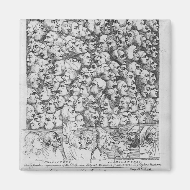 Zeichen und Karikaturen Magnet (Vorne)