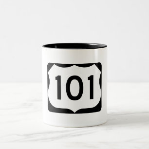 Zeichen US-Weg-101 Zweifarbige Tasse