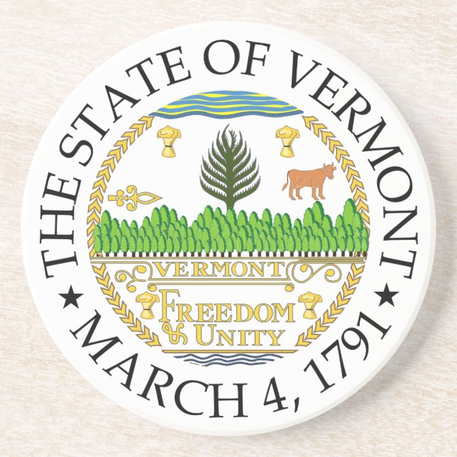 Zeichen Vermont Getränkeuntersetzer (Vorne)