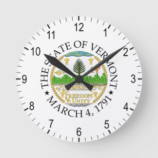 Zeichen Vermont Runde Wanduhr