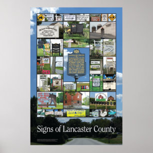 Zeichen von Lancaster Landkreis Poster
