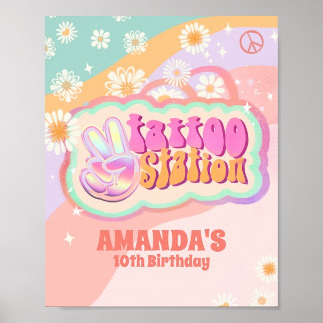 Zeichendekor der Tattoo-Station Poster (Vorne)