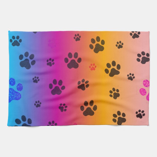 ZEICHENDRUCKER/MEHRFARBIGE KÜCHENHAND-TOWEL! GESCHIRRTUCH (Horizontal)