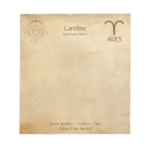 Zeichenfolgen für Zodiac - Anpassbare Notepad Notizblock