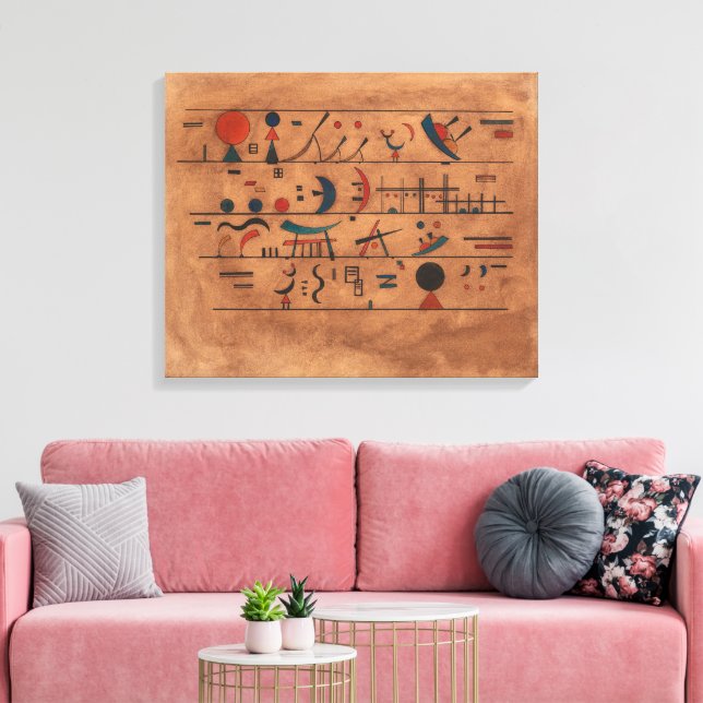 Zeichenfolgen | Wassily Kandinsky | Leinwanddruck (Insitu (Wohnzimmer))