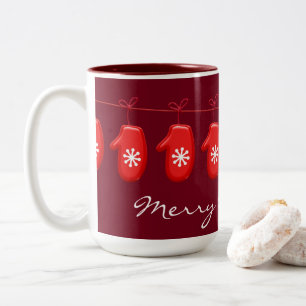 Zeichenkette mit rotem Mitten benutzerdefinierter Zweifarbige Tasse
