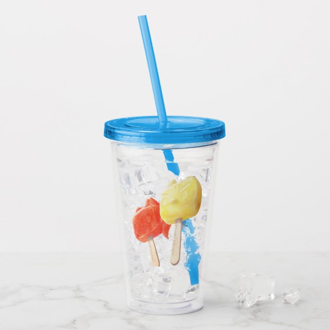 Zeichenketten Acryltrinkbecher (Vorderseite Ice)