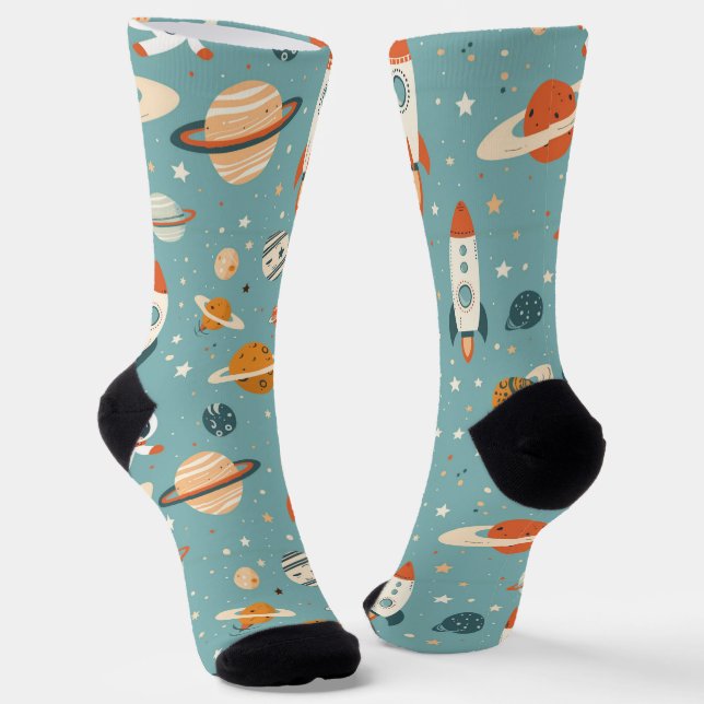 Zeichenketten mit Raumgedanken auf blau Socken (Gewinkelt)