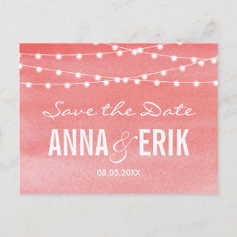 Zeichenkettenleuchten Save the Date zeichnen Ankündigungspostkarte