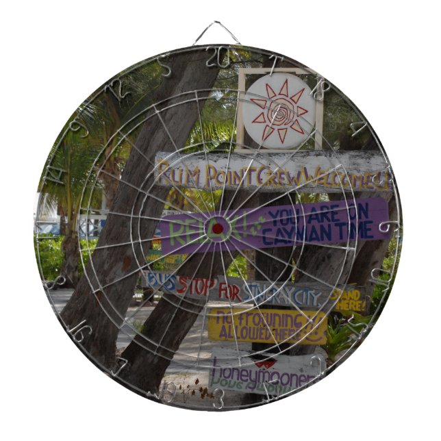 Zeichenpost Rum Point Grand Cayman Dartscheibe (vorne)