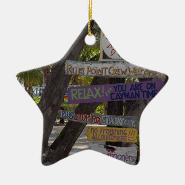 Zeichenpost Rum Point Grand Cayman Keramikornament (Vorne)