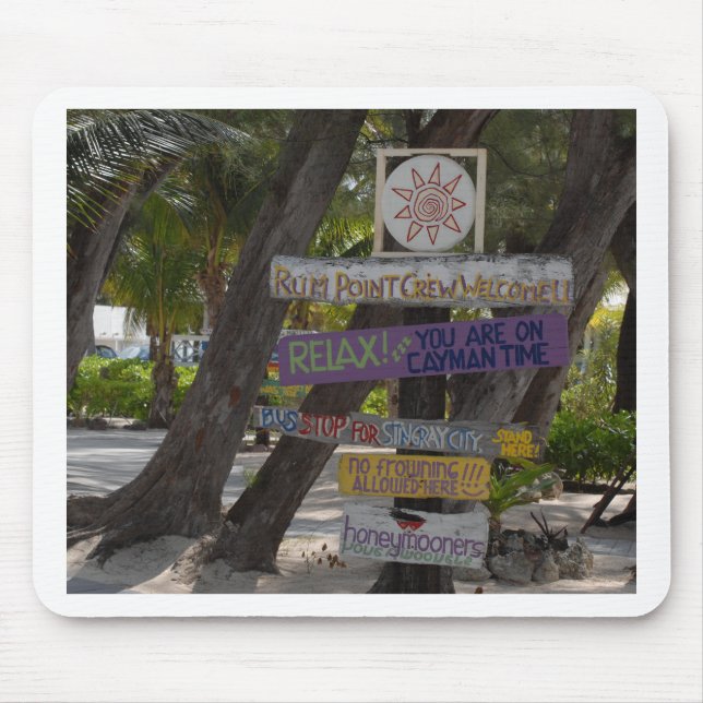 Zeichenpost Rum Point Grand Cayman Mousepad (Vorne)