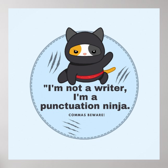 Zeichensetzung Ninja: Comic des Unglaublich witzig Poster (Vorne)