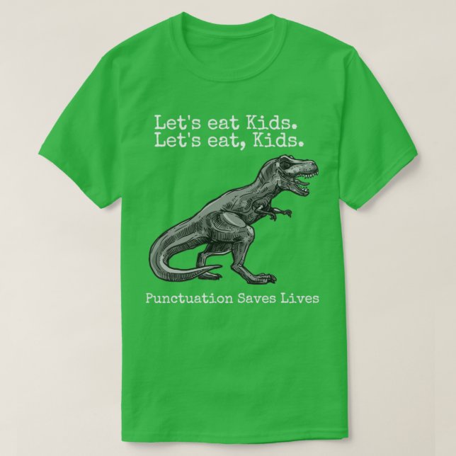 Zeichensetzung rette Leben T-Shirt (Design vorne)