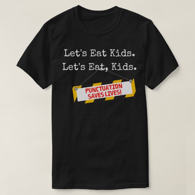 Zeichensetzung Rette Lehrerliteratur T-Shirt (Design vorne)