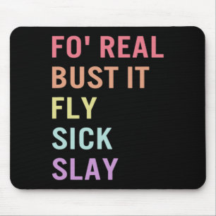 Zeichensprache für Real Bust It ASL Slang T-Shirt Mousepad