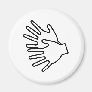 Zeichensprachsymbol Magnet