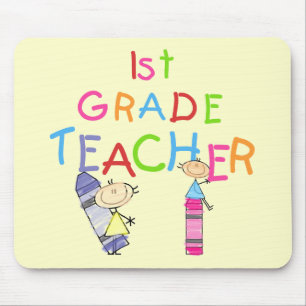 Zeichenstift-1. Grad-Lehrer-T-Shirts und Geschenke Mousepad