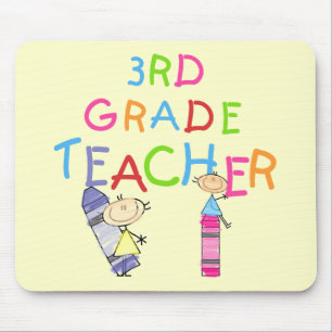 Zeichenstift-3. Grad-Lehrer-T-Shirts und Geschenke Mousepad