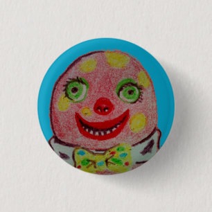 Zeichenstift-Abzeichen Blau Herrn Blobby Button