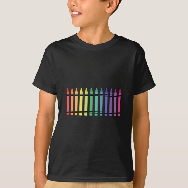 Zeichenstift-Farben T-Shirt (Vorderseite)