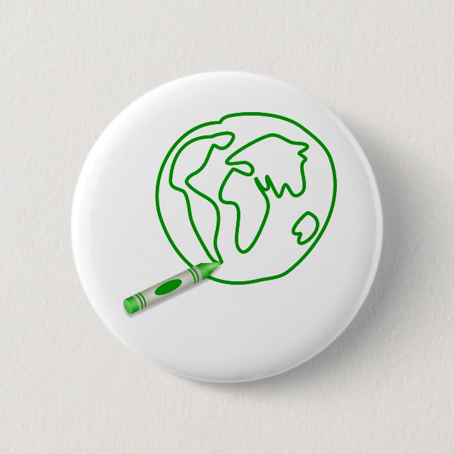 Zeichenstift-grüne Kugel Button (Vorderseite)