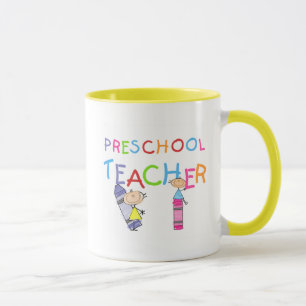 Zeichenstift-Vorschullehrer-T-Shirts und Geschenke Tasse