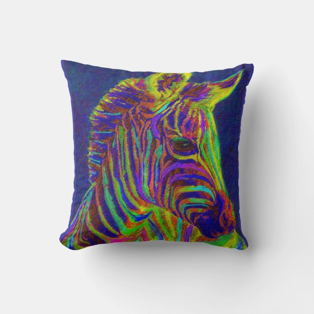 Zeichenstift Zebra Kissen (Vorderseite)