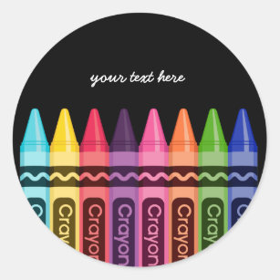 Zeichenstifte * wählen Sie Ihre Hintergrundfarbe Runder Aufkleber