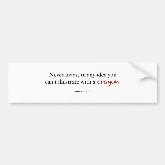 Zeichenstiftinvestierung Autoaufkleber (Vorne)