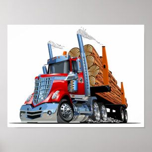 Zeichentrick-LKW Poster