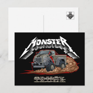 Zeichentrick-LKW Postkarte